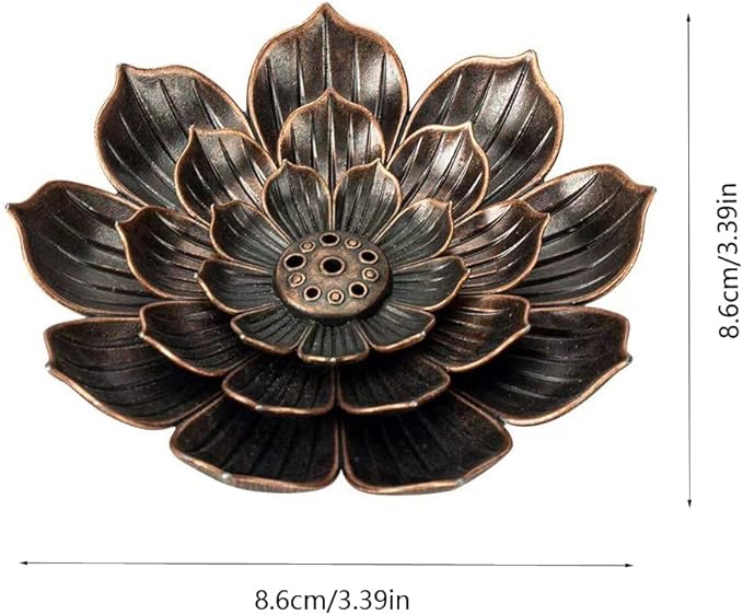 2 Pack Lotus Shaped Incense Plate, Sandalwood Burner, Stick Censer Household Yoga Studios Buddhism Nasturtium Incense Line Holder