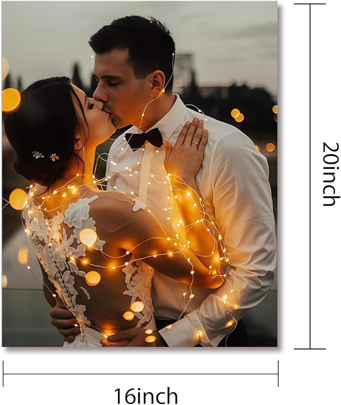 JIMUJIA Custom Canvas Art Print 16"x20" – Unframed Personalized Wall Art, Custom Photo or Portrait, Modern Artwork for Living Room, Bedroom, Office, Home Decor (16×20in, No Frame)