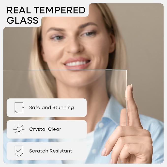 Homeforia Wood Square Frame 14x14, High End Natural Oak 14 x 14 Light Wooden Picture Frames with Mat 12 by 12 inch Photo, 14by14 Poster Frames Matted to 12x12 Print, Tempered Glass, Wall Kit, Set of 1