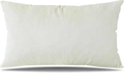 Artscope Luxury Velvet Pillow Covers Super Soft Decorative Square Throw Pillow Covers Case Cushion Covers for Sofa Couch Bedroom Car Decor 12x20 Inch Cream White