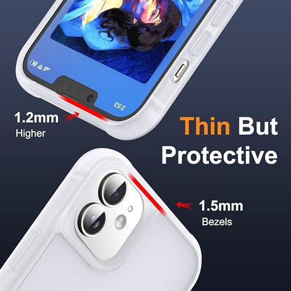 Compatible with iPhone 11 Case with Invisible Magnetic O-Ring Stand Military-Grade Phone Case for iPhone 11 6.1" [Compatible with Mag-Safe][Great Grip Feeling],Translucent
