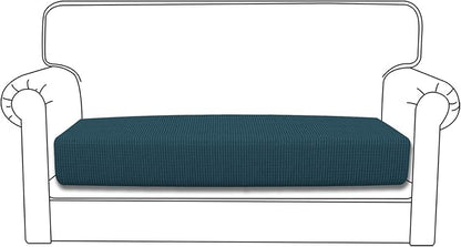 Easy-Going Stretch Loveseat Cushion Cover Sofa Cushion Furniture Protector Sofa Seat Sofa Slipcover Sofa Cover Soft Flexibility with Elastic Bottom(Loveseat Cushion, Deep Teal)