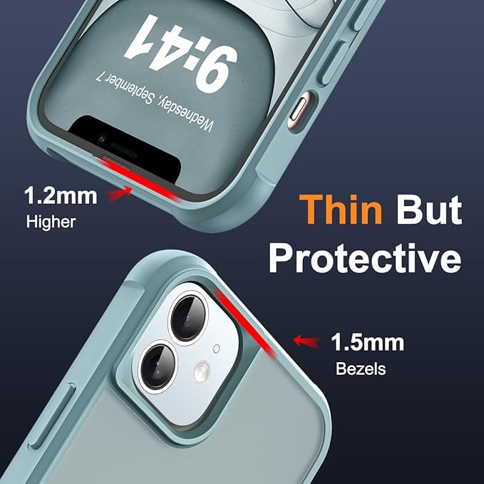 Compatible with iPhone 11 Case with Invisible Magnetic O-Ring Stand Military-Grade Translucent Case for iPhone 11 6.1" [Compatible with Mag-Safe][Great Grip Feeling], Blue