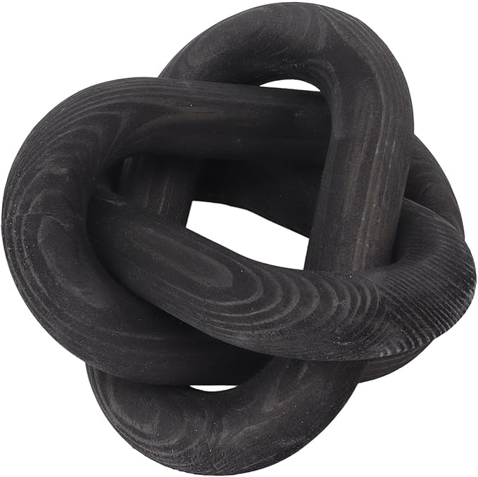 FILFEEL Decorative Wood Chain Link for Home & Coffee Shop - Rustic for Living Room and Bedroom (Black)