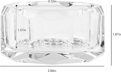 kitCom Crystal Candy Dish Hand-Cut Home Decorative Jewelry Box Candy Jar W 3.94" x H 1.97", Comes With Gift Box