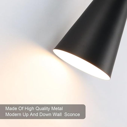 Wall Sconce Bathroom Sconces Lighting, 15 inch Black Modern Sconces Up Down Lights Wall Decor Indoor Wall Light Fixtures for Living Room Hallway Staircase Bedroom Hardwired
