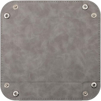 siduater Valet Tray Desktop Storage Organizer – Vegan Leather Catchall Bedside Vanity Tray Nightstand Caddy Holder for Remote Controller, Watch, Keys, Phone, Wallet, Coin, Jewelry, Stone Gray