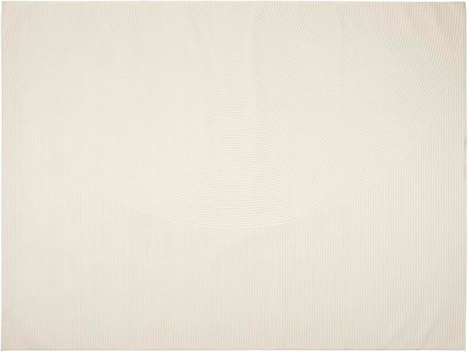 Revival Rugs Record 9'2"x12'2" Washable Area Rug for Living Room Bedroom - 100% Recycled Oeko-TEX Certified, Medium Pile, Beige, Cream