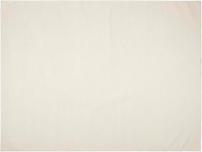Revival Rugs Record 9'2"x12'2" Washable Area Rug for Living Room Bedroom - 100% Recycled Oeko-TEX Certified, Medium Pile, Beige, Cream