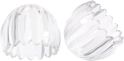 Tulip Storage Container, Jewelry Catchall Bowl, Ring Holder Jewlery Tray Trinket Dish, 5" Dia. * 4.25" H, Clear Glass, Thick and Exquisite, 2 Pack