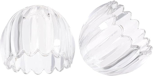 Tulip Storage Container, Jewelry Catchall Bowl, Ring Holder Jewlery Tray Trinket Dish, 5" Dia. * 4.25" H, Clear Glass, Thick and Exquisite, 2 Pack