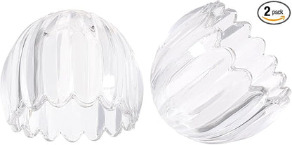 Tulip Lamp Shades Replacement, 5" Dia. * 4.25" H Clear Glass Sconce Shade Heavy and Thick for Wall Sconces Pendant Lights Ceiling Lights Chandelier,2 Pack