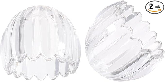 Tulip Lamp Shades Replacement, 5" Dia. * 4.25" H Clear Glass Sconce Shade Heavy and Thick for Wall Sconces Pendant Lights Ceiling Lights Chandelier,2 Pack