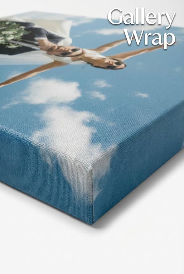 Custom Canvas Prints with Your Photos, Frameless Wall Art Canvas, Personalized Photo Print for Home Decor, Family & Pet Pictures, Gifts for Birthday & Anniversary, Made in USA (12“L x 12"W)