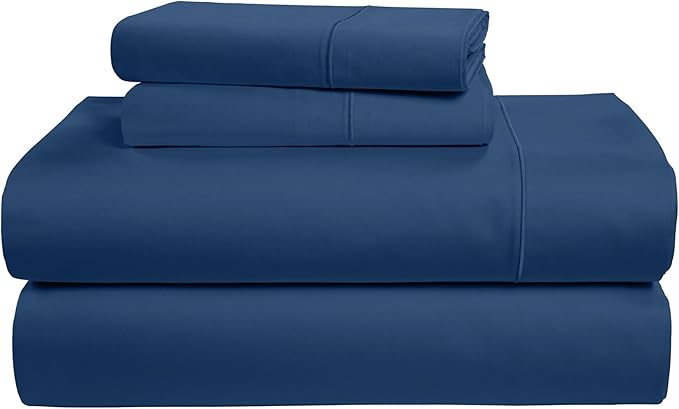 LANE LINEN 100% Egyptian Cotton King Size Deep Pocket Sheet Sets, Soft & Comfy Natural Cooling Mercerized Cotton King Size Sheets Set 15" Deep Pocket - Set Sail