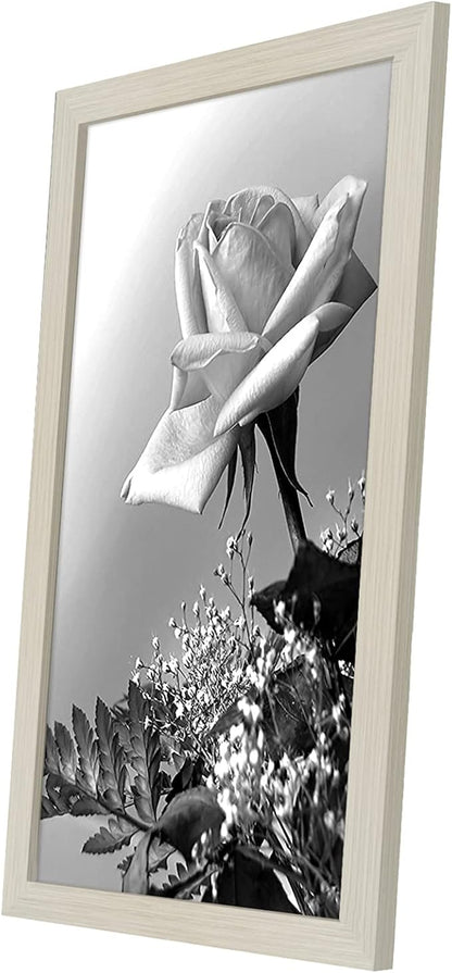 Americanflat 12x18 Poster Frame with Polished Plexiglass - Wide Picture Frames Made of Engineered Wood for Vertical or Horizontal Wall Display - Epic Collection - Light Wood