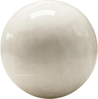 Amazing Gemstone Scolecite Crystal Ball with Stand - 1.5 Inches Crystal Sphere Meditation Balls for Witchcraft and Decorative Balls