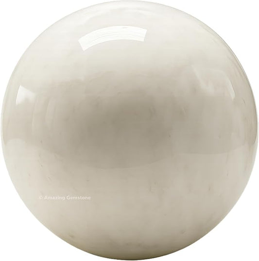 Amazing Gemstone Scolecite Crystal Ball with Stand - 1.5 Inches Crystal Sphere Meditation Balls for Witchcraft and Decorative Balls