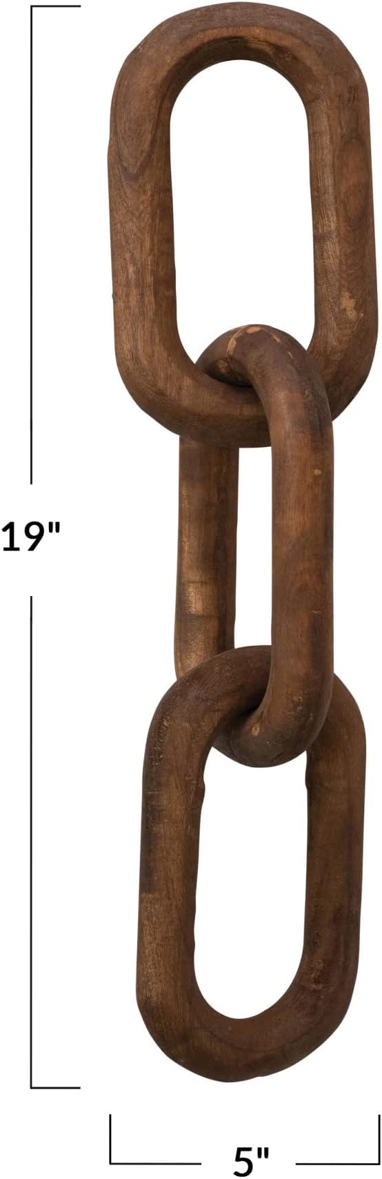 Creative Co-op Reclaimed Wood 3 Links Chain, Natural (DF3485)