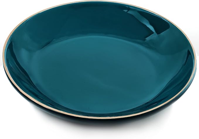 HANKOR 4.75" Ceramic Jewelry Tray, Small Ring Dish Holder Trinket Tray, Catch All Trays for Ring Earring Necklace Key, Christmas Gifts for Women Girls, Green
