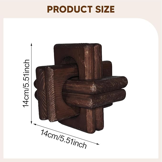 Wood Chain Link Decor Coffee Table Decor Versatile Country Vintage Unique Ornament Decoration for Coffee Table Party
