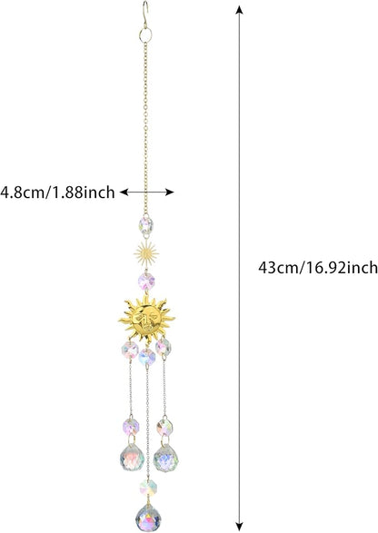 Suncatchers for Windows Hanging Prism Beads Crystal Sun Catcher Indoor Ornament Rainbow Maker Home Decoration