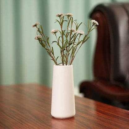 Ceramic Vases - Nordic Minimalism Style Decoration, Elegant Vase for Mantel, Table, Living Room Decoration, White Modern Geometric Decorative Flowers Vases for Home Decor