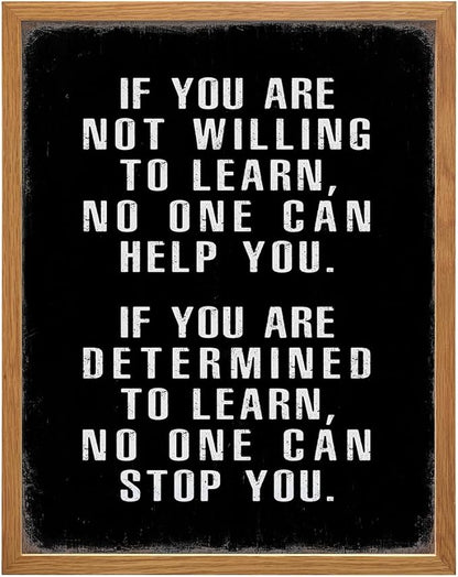 Motivational Wall Art 11x14 FRAMED - Office Wall Art - Classroom Motivational poster - Positive Quotes Decor - Positive Sayings for Decor - Entrepreneur Encouragement Gifts - Inspirational Quotes