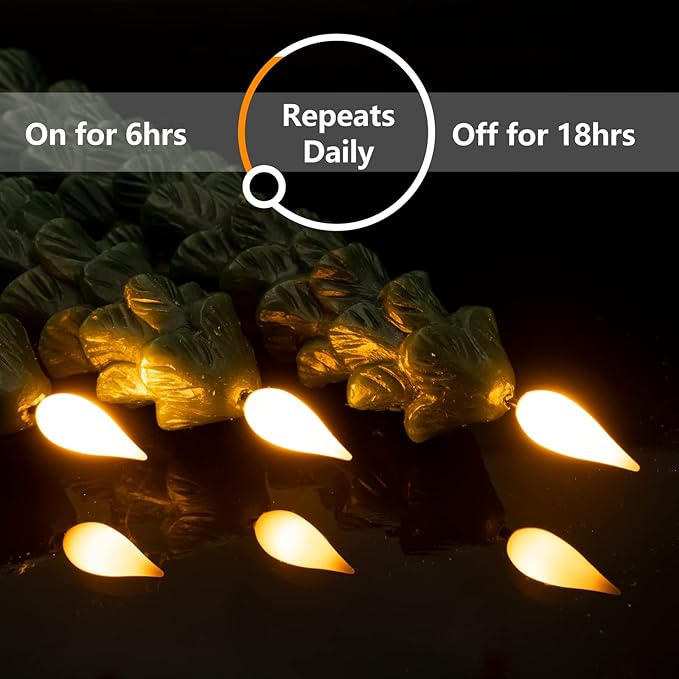 Homemory 3 PCS Flameless Taper Candles with 6-Hours Timer, 9.7 Inches Christmas Tree Candlesticks, Real Wax Battery Operated Window Candles with 3D Flickering Flame for Fireplace Christmas
