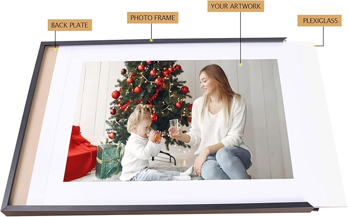 20x30 Snap Frame, Plexiglass, Set of 2, Black PosterFrames, Coating Aluminum Profile, Display Horizontally & Vertically