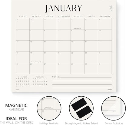 Jotsome Magnetic Calendar for Refrigerator 2026-2027, Monthly Fridge Calendar From January 2026 to June 2027 13x11 inch, Easy Planning, Gift for the Holidays or Christmas
