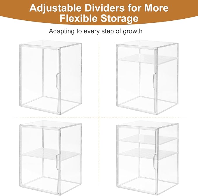 Baby Bottle Organizer – 3-Tier Bottle Storage Organizer Baby for Bottles, Nipples, Pump Parts, Food Jars – Clear Nursery Cabinet for Countertop and Kitchen