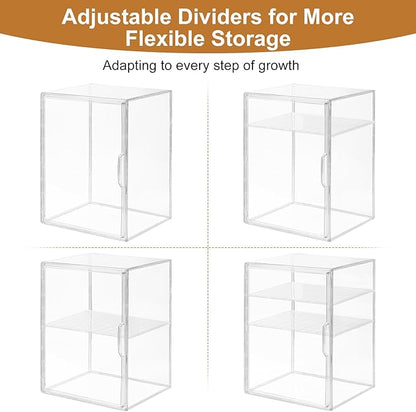 Baby Bottle Organizer – 3-Tier Bottle Storage Organizer Baby for Bottles, Nipples, Pump Parts, Food Jars – Clear Nursery Cabinet for Countertop and Kitchen