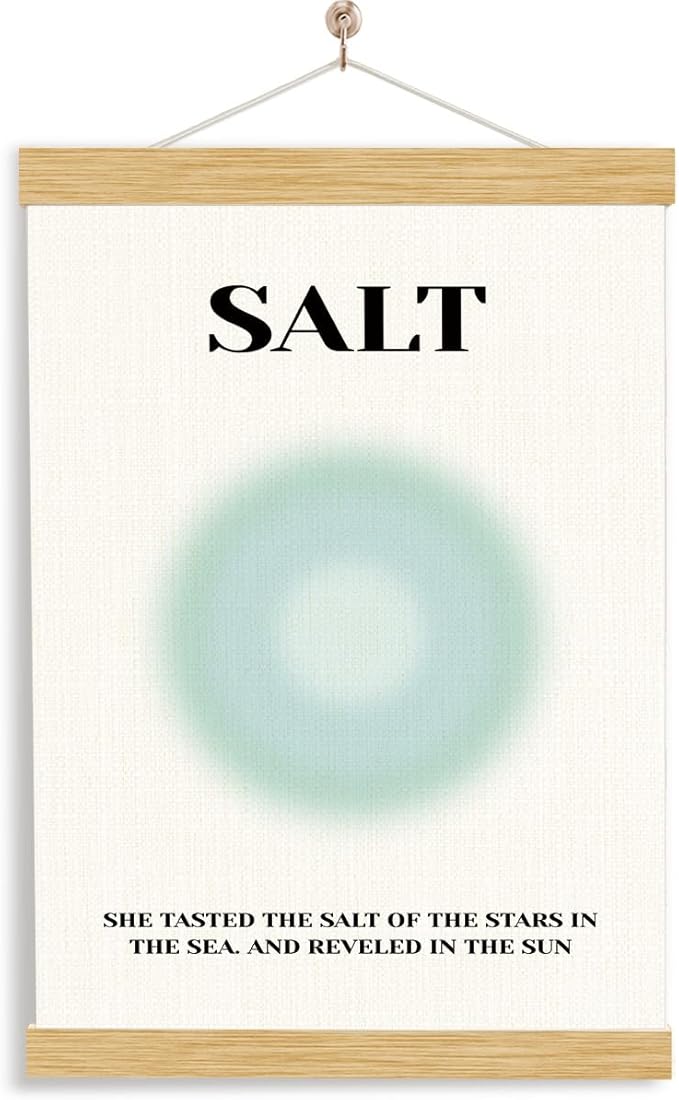 YGSDZY Salt Poster, Sun Salt Decor, Rustic Hanging Canvas Poster, Beach House Decor, Gallery Decors Art, Coastal Ocean Style Home Decoration, Living Room Hanging Decors 11.8 * 15.7
