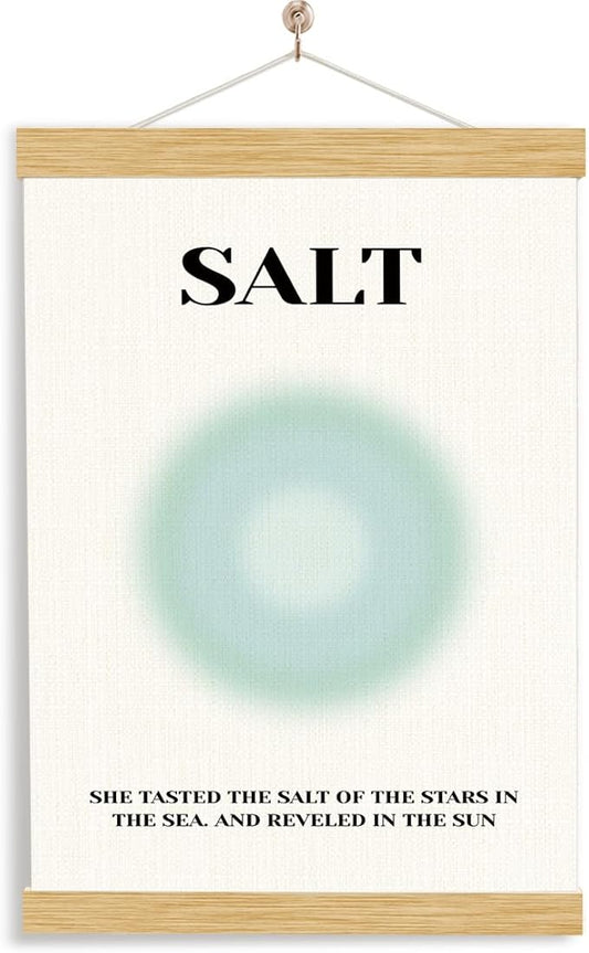 YGSDZY Salt Poster, Sun Salt Decor, Rustic Hanging Canvas Poster, Beach House Decor, Gallery Decors Art, Coastal Ocean Style Home Decoration, Living Room Hanging Decors 11.8 * 15.7