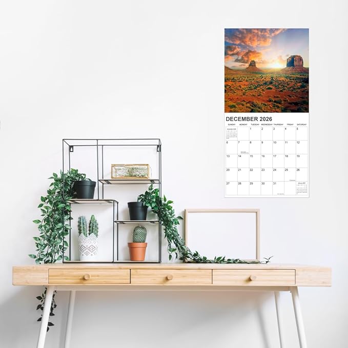 2026 Calendar for Wall, National Parks Calendar 2026 from January 2026 - June 2027, 12" x 24" Opened 18 Months Calendar, Full Page Months Thick & Sturdy Paper for Gift Perfect Organizing & Planning