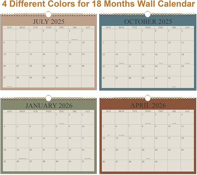 Calendar 2026-12 Months Wall Calendar from January 2026 to December 2026, 2026 Wall Hanging Calendar Planner with Thick Paper, 8.5" x 11", Beige