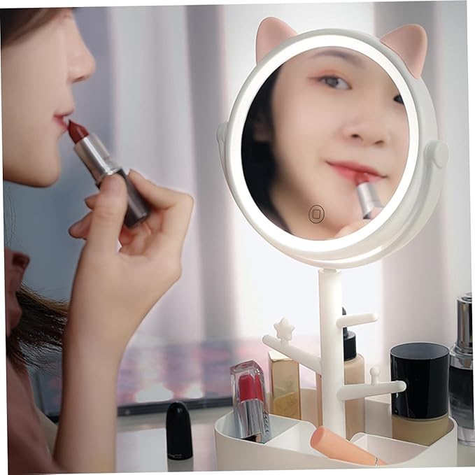 Smart Dimming Led Vanity Mirror High-Definition Lighted Makeup Tabletop