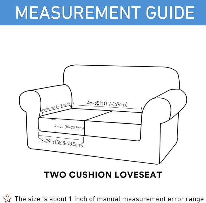 hyha Waterproof Couch Cushion Covers, Stretch Sofa Couch Seat Slipcover for Dog Washable, Non-Slip Waterproof Outdoor Cushion Covers for Patio Furniture Replacement (2 Pieces, Bronze Green)