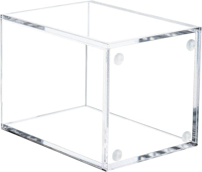 MyGift Modern Premium Clear Acrylic Desktop Pen Pencil Cup, Transparent Rectangular Office Desk Stationery Supplies Storage Organizer Holder, Set of 3
