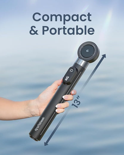 KraftGeek 67" Dual-Sided Magnetic Phone Tripod for iPhone MagSafe,Auto-Open Selfie Stick Tripod with Remote, Hidden Clamp, Portable Cell Phone Tripod Stand for Travel & Content Creation(Black)
