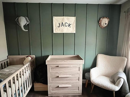 2 Pcs Canvas Banner Hanging Flag Banner for Nursery and Playroom Wall Décor for Kids Trendy Room Décor for Boys and Girls(2blabk-)