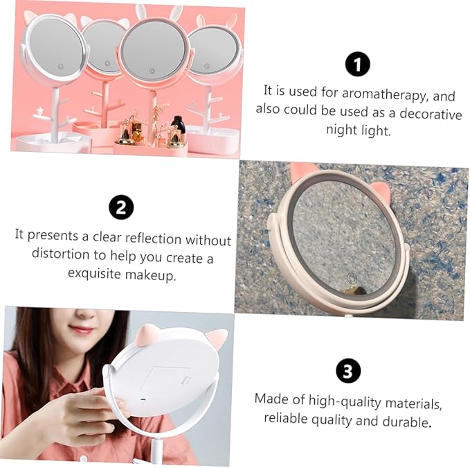 Smart Dimming Led Vanity Mirror High-Definition Lighted Makeup Tabletop