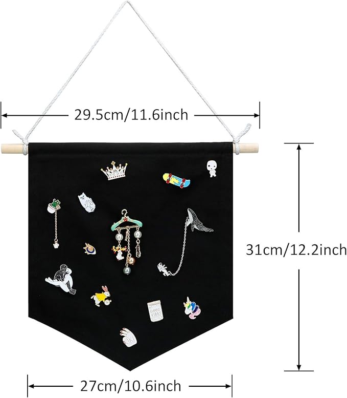 Boao 4 Pcs Boho Room Decor Hanging Decorations Pin Banner Wall Display Banners Elementary Wall Art Banner Welcome to Teacher Gift(Black,10.6×12.2inches,Classic)