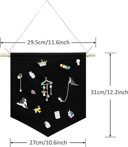 Boao 4 Pcs Boho Room Decor Hanging Decorations Pin Banner Wall Display Banners Elementary Wall Art Banner Welcome to Teacher Gift(Black,10.6×12.2inches,Classic)