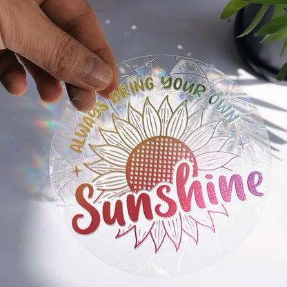 Olicard Rainbow Prism Suncatcher Sticker - Indoor Decoration, Anti-Collision Bird Strike Protection, Sun Catcher Decals for Home