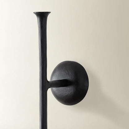 Z Gallerie One Piece Aspar Wall Sconce Long Candle Holder in Black Finish, Retro Chic Wall Decor for Living Room,Vintage Candle Wall Sconce with Timeless Appeal(Candles not Included)