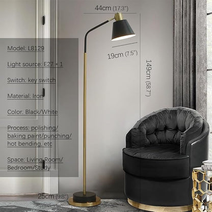 Nordic Modern Floor Lamp Fashion Luxury Family Iiving Room Bedroom Study Villa Hotel LED Creativity Decorative Standing Light (Style 7)