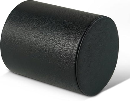 PU Leather Pencil Pen Holder Cup Stand,Desk Accessories Holder,Makeup Brush Storage Organizer,Desktop Stationery Organizer for Office School Home Supplies (Black)