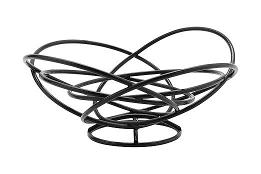 GET WB-716 Intercircle Display Metal Wire Serving Basket, 8.5", Black